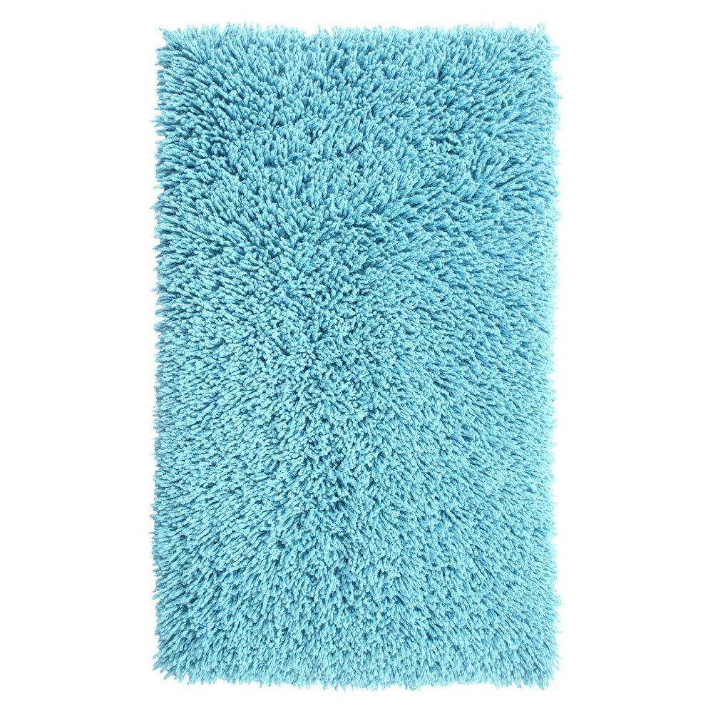 NWT Knightsbridge 220 GSF Non Skid Back Bath Rug Aqua Marine Blue 21x34